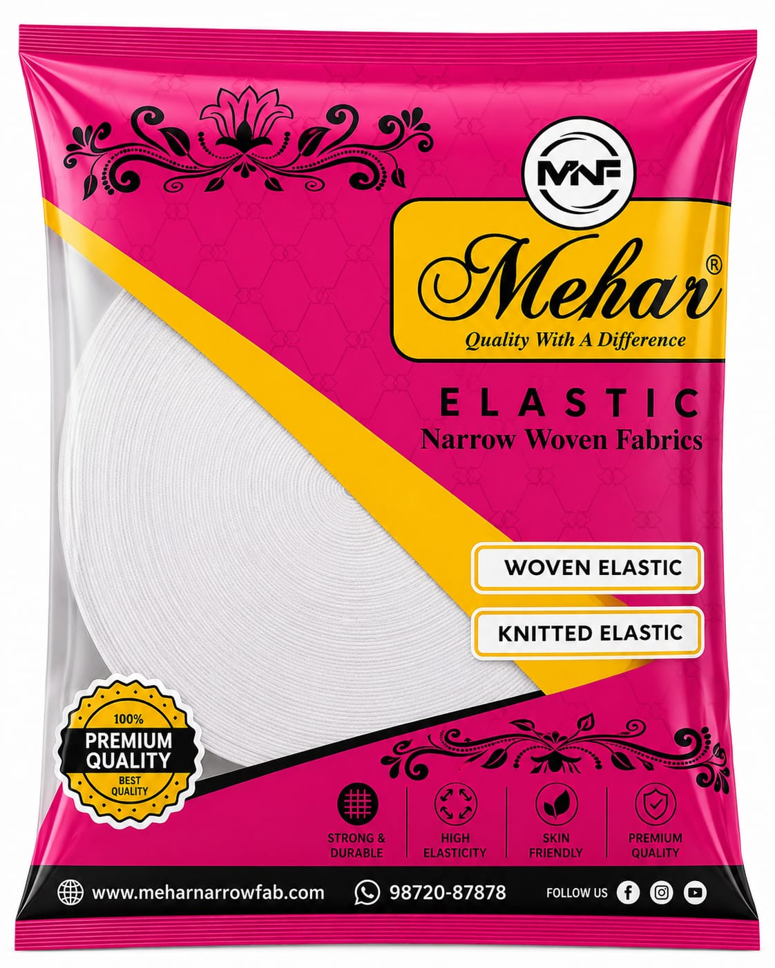 Elastic rolls and packaging